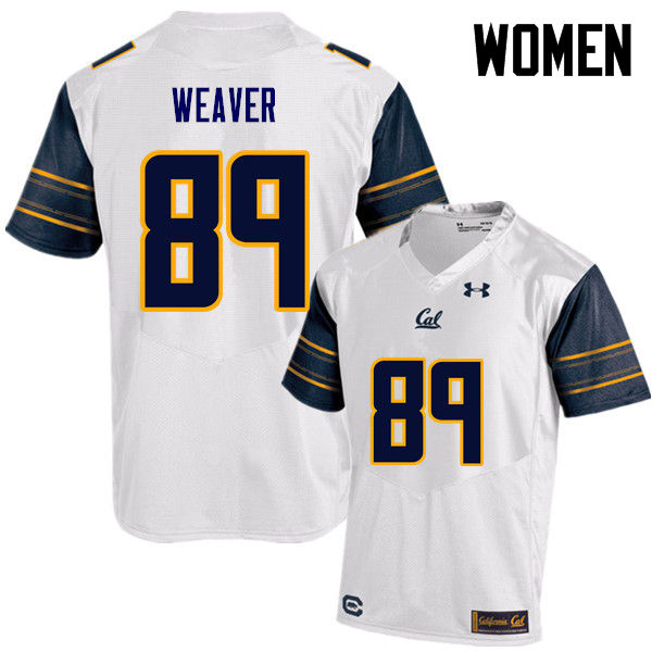 Women #89 Evan Weaver Cal Bears (California Golden Bears College) Football Jerseys Sale-White - Click Image to Close